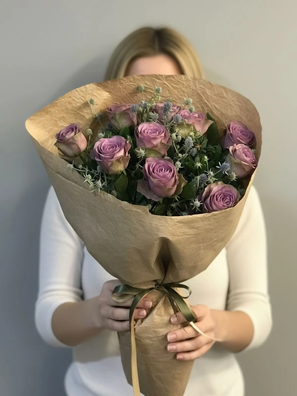Lila Gül Buketi