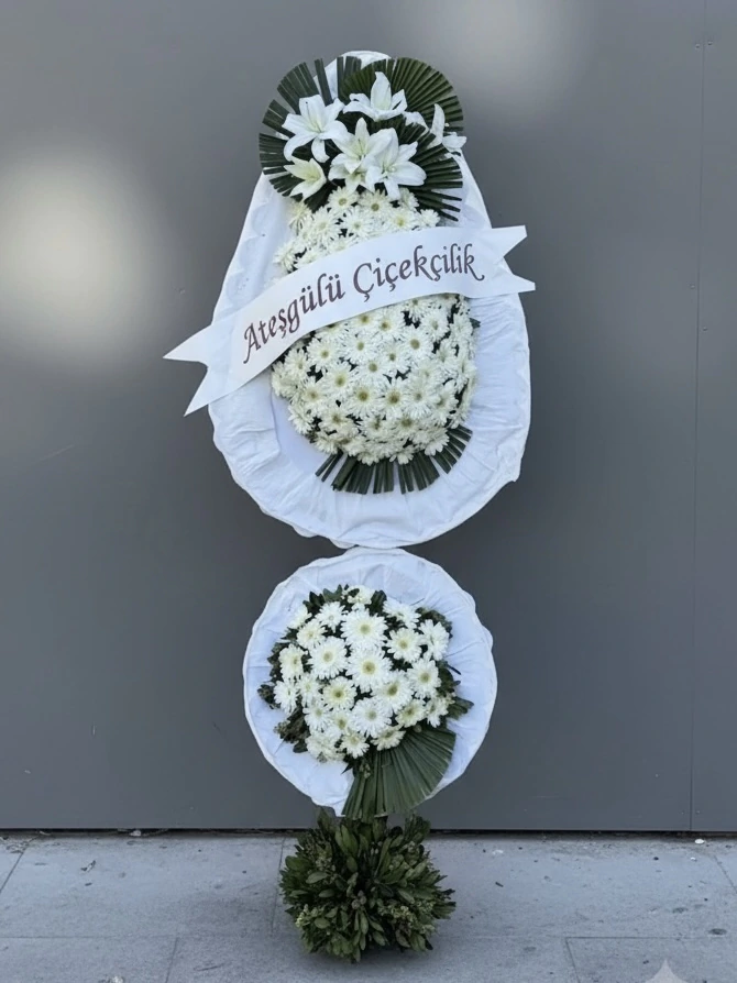 Çiftli Beyaz Gelin Duvağı